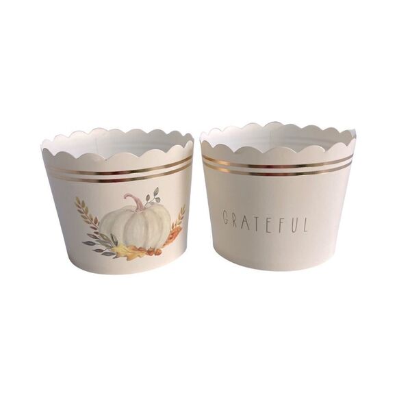 50 Count Fall Grateful Fall Harvest Thanksgiving Cupcake Liners New in Box - Picture 4 of 8